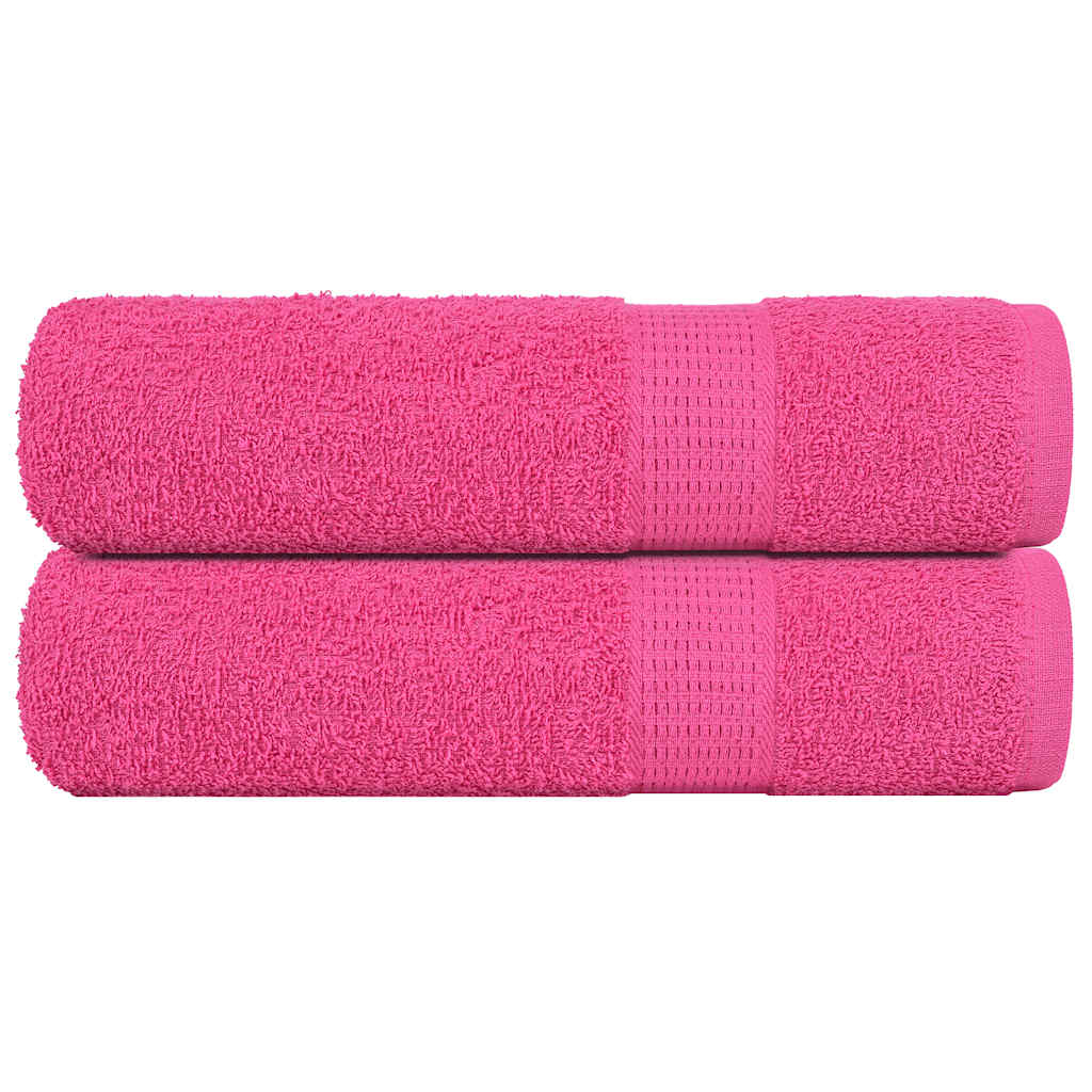 vidaXL Ręczniki do rąk, FROGN, 2 szt, różowe, 50x100 cm, 360 g/m²