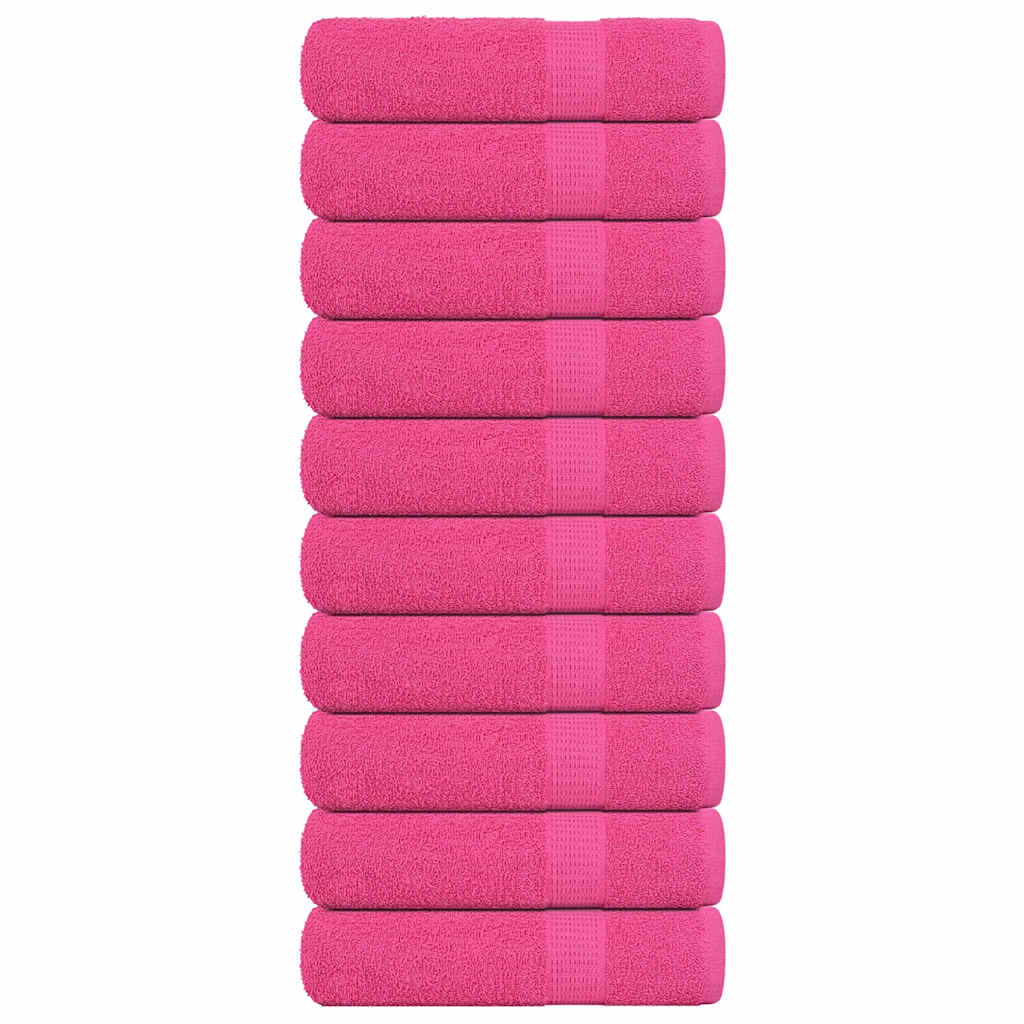 vidaXL Ręczniki do rąk, FROGN, 10 szt, różowe, 50x100 cm, 360 g/m²