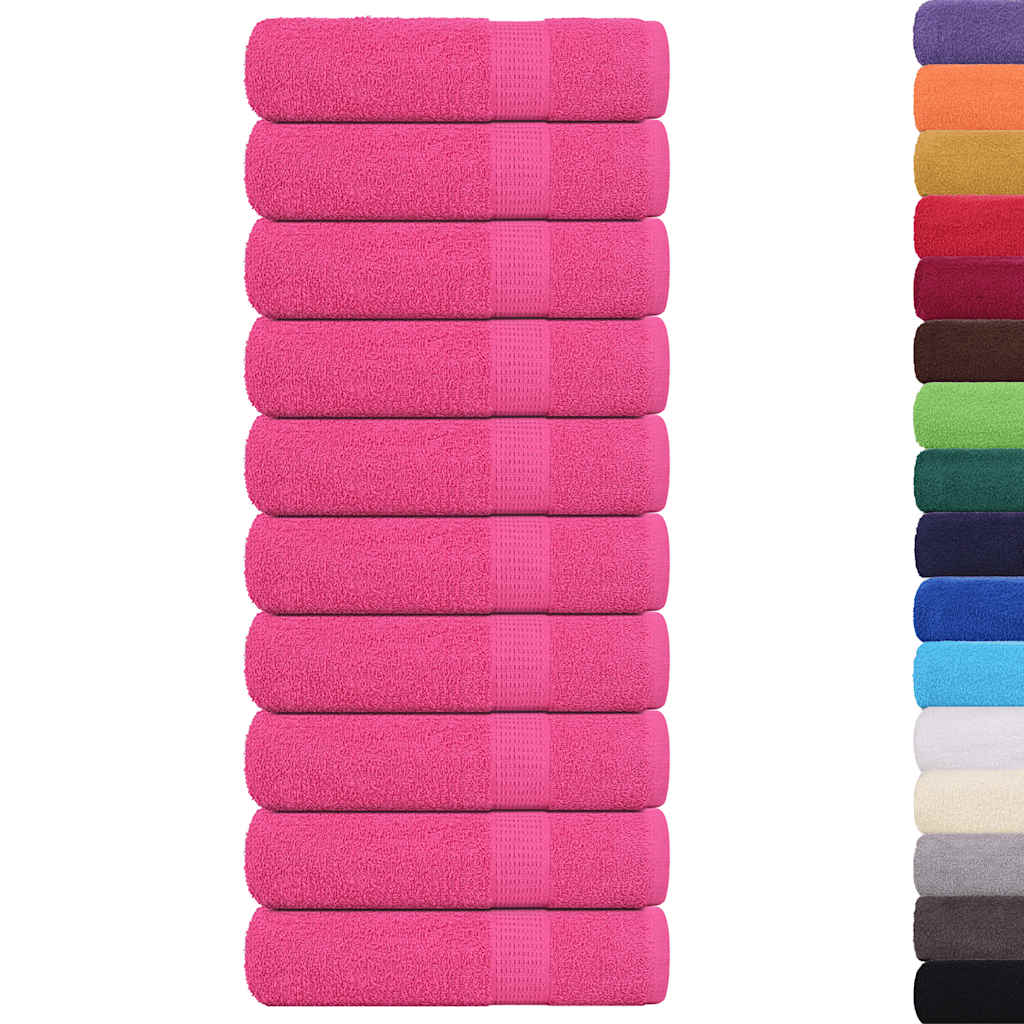 vidaXL Ręczniki do rąk, FROGN, 10 szt, różowe, 50x100 cm, 360 g/m²