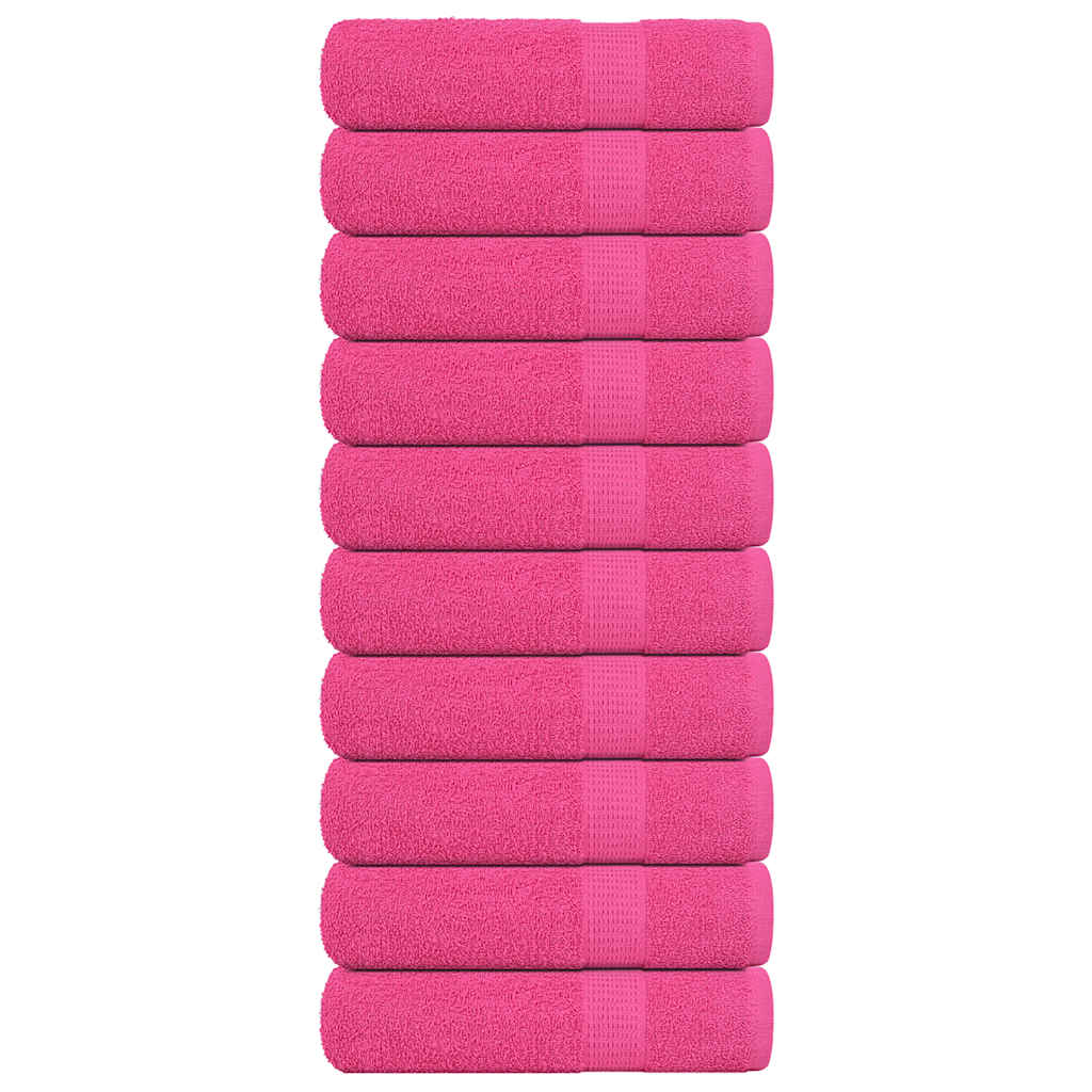 vidaXL Ręczniki kąpielowe, FROGN, 10 szt, różowe, 70x140 cm, 360 g/m²