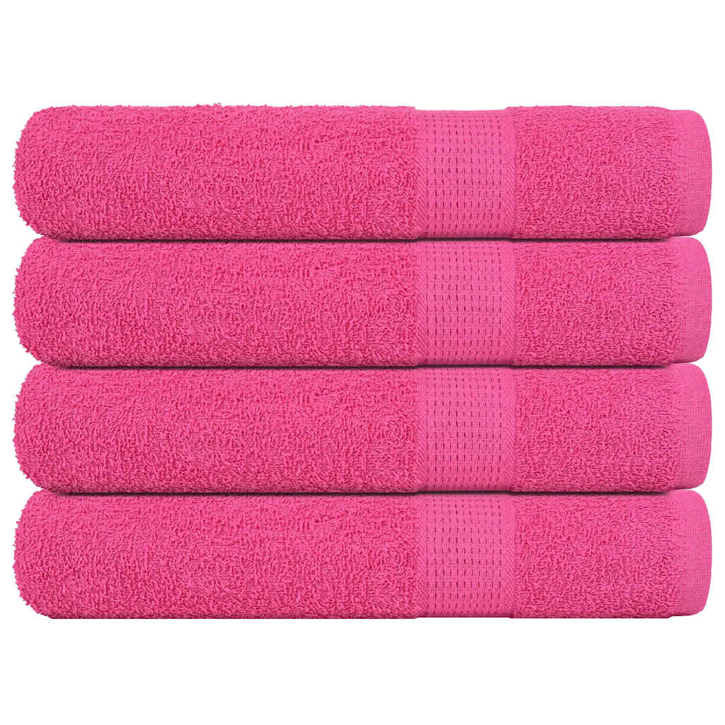 vidaXL Ręczniki do sauny, FROGN, 4 szt, różowe, 80x200 cm, 360 g/m²