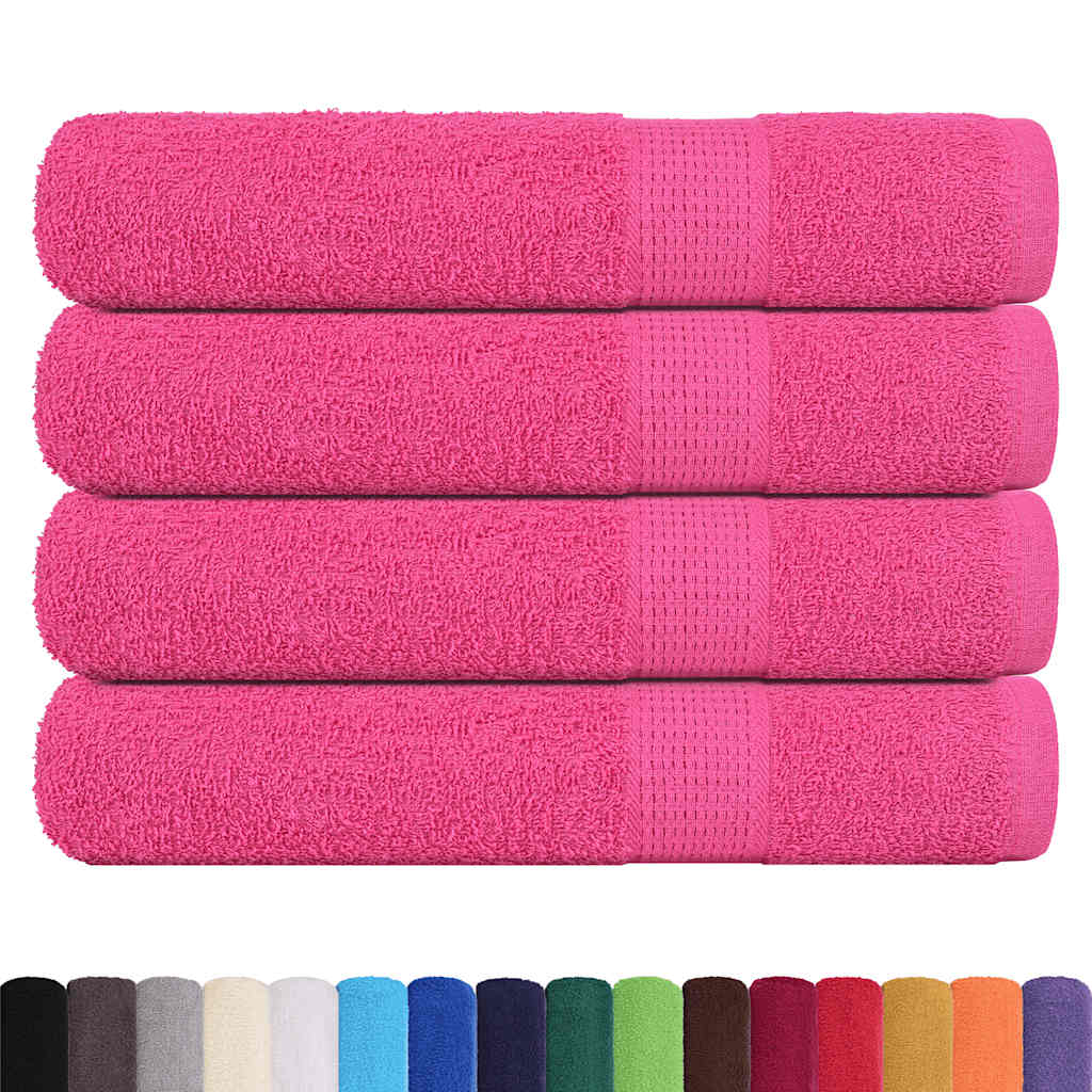 vidaXL Ręczniki do sauny, FROGN, 4 szt, różowe, 80x200 cm, 360 g/m²