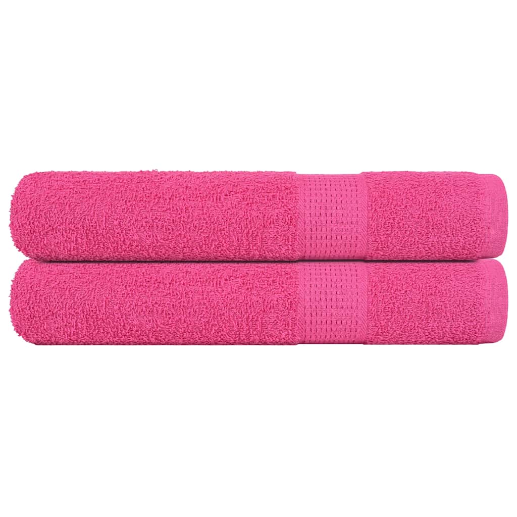 vidaXL Ręczniki, FROGN, 2 szt., różowe, 100x200 cm, 360 g/m²