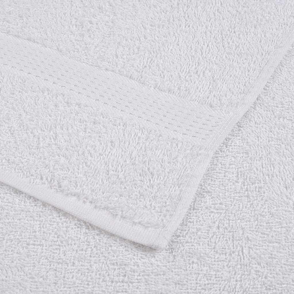 vidaXL 8-cz. zestaw ręczników, FROGN, biały, 360 g/m²