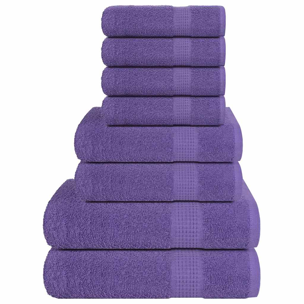 vidaXL 8-cz. zestaw ręczników, FROGN, fioletowy, 360 g/m²