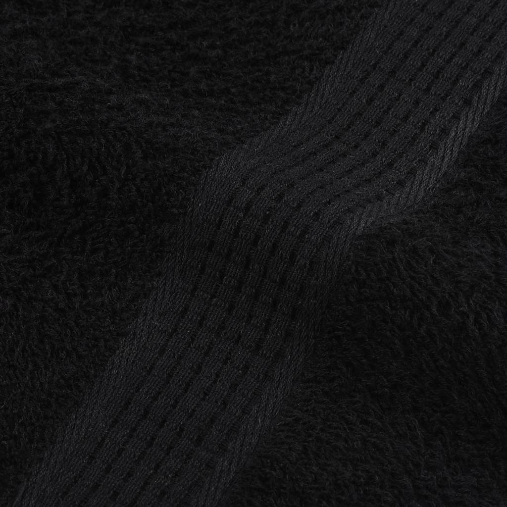 vidaXL 8-cz. zestaw ręczników, FROGN, czarny, 360 g/m²