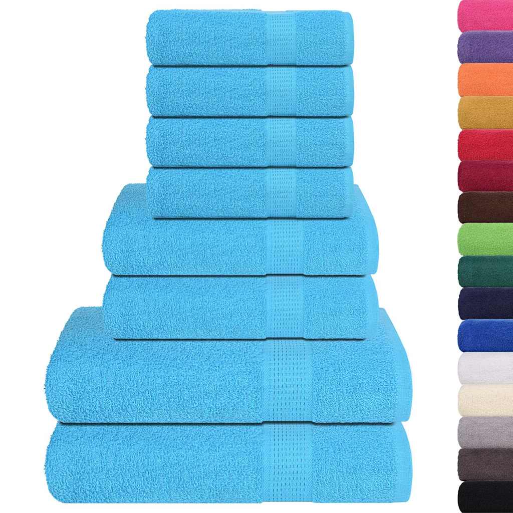 vidaXL 8-cz. zestaw ręczników, FROGN, turkusowy, 360 g/m²