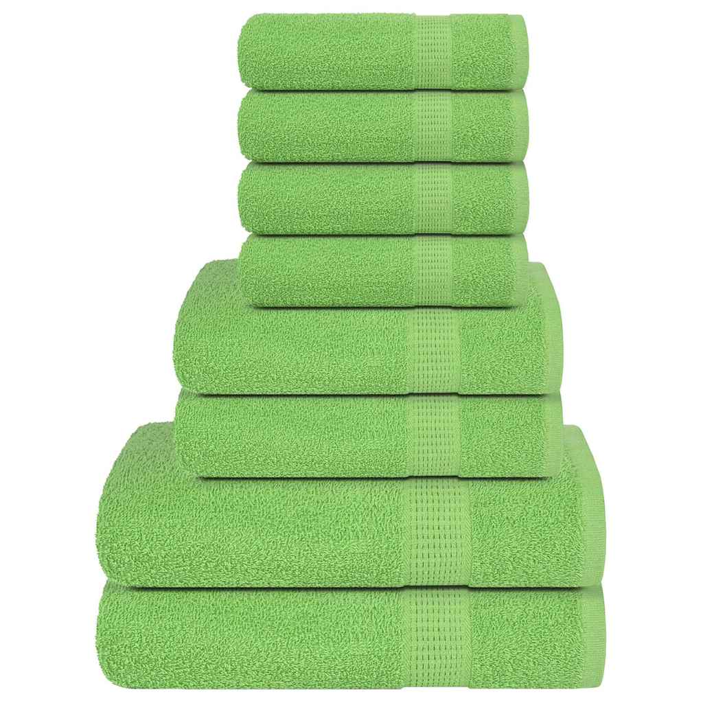 vidaXL 8-cz. zestaw ręczników, FROGN, zielone jabłko, 360 g/m²