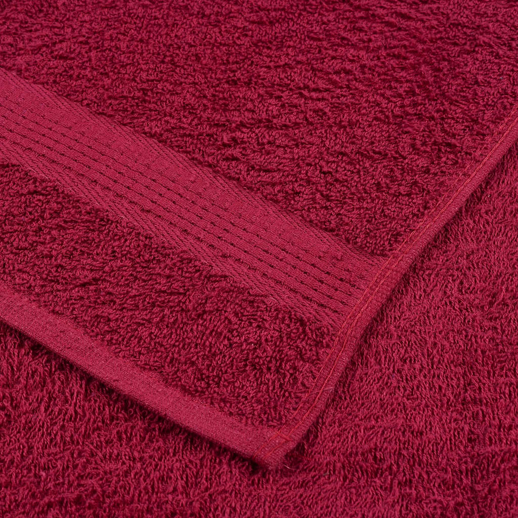 vidaXL 6-cz. zestaw ręczników, FROGN, bordo, 360 g/m²