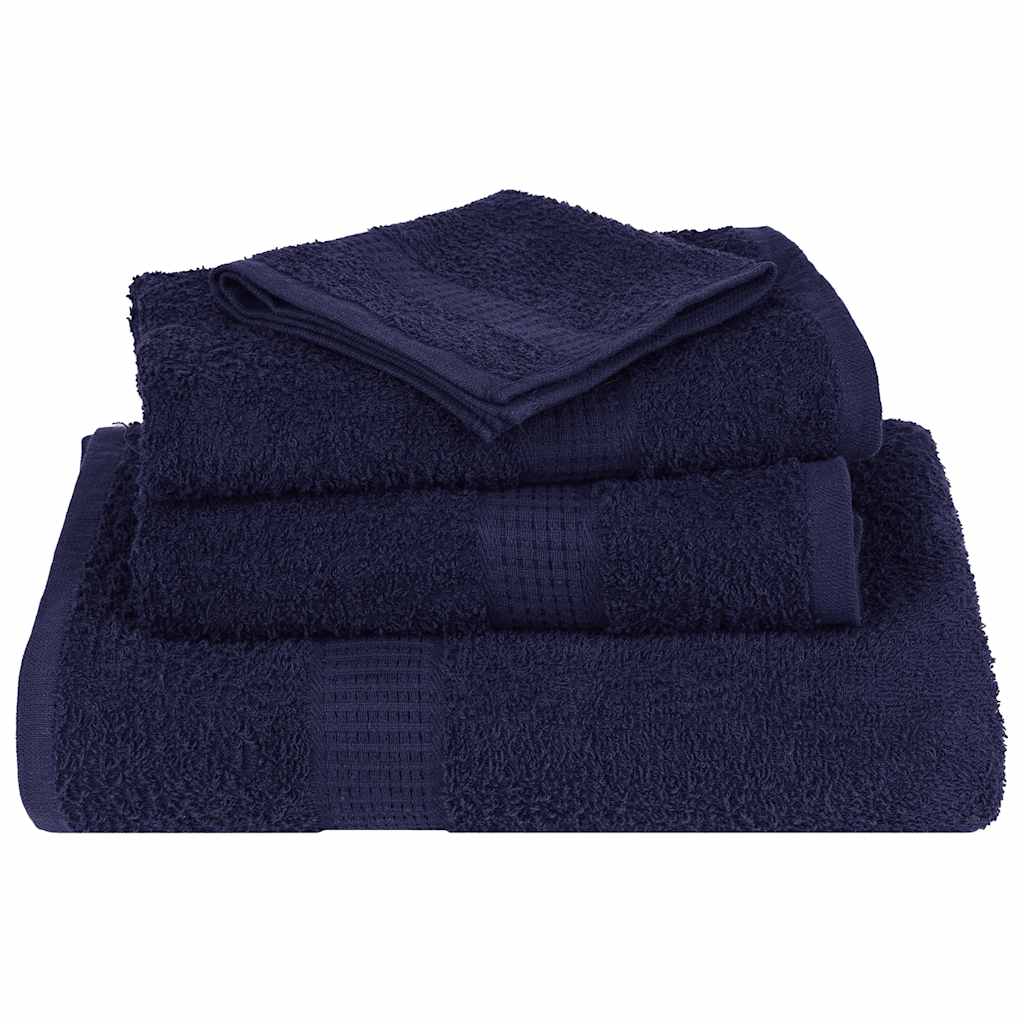 vidaXL 6-cz. zestaw ręczników, FROGN, granat, 360 g/m²