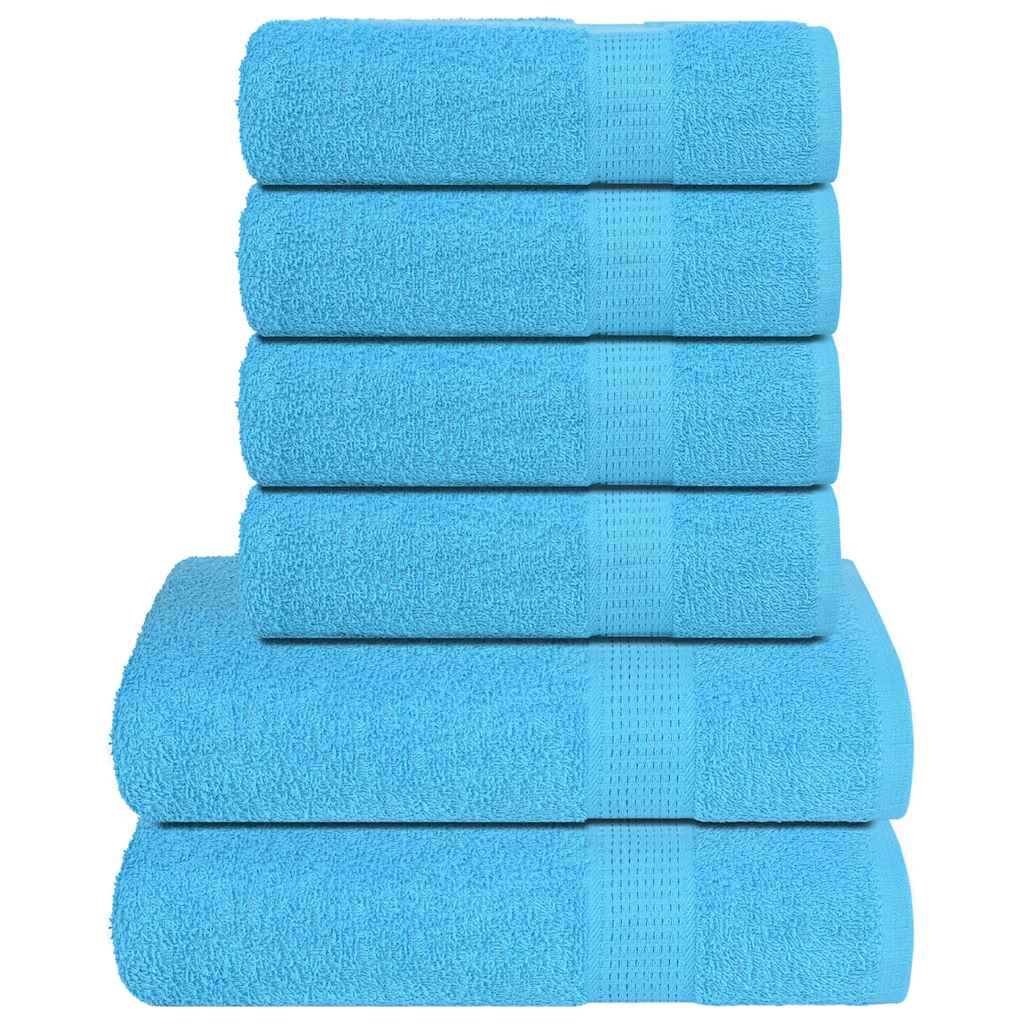 vidaXL 6-cz. zestaw ręczników, FROGN, turkusowy, 360 g/m²