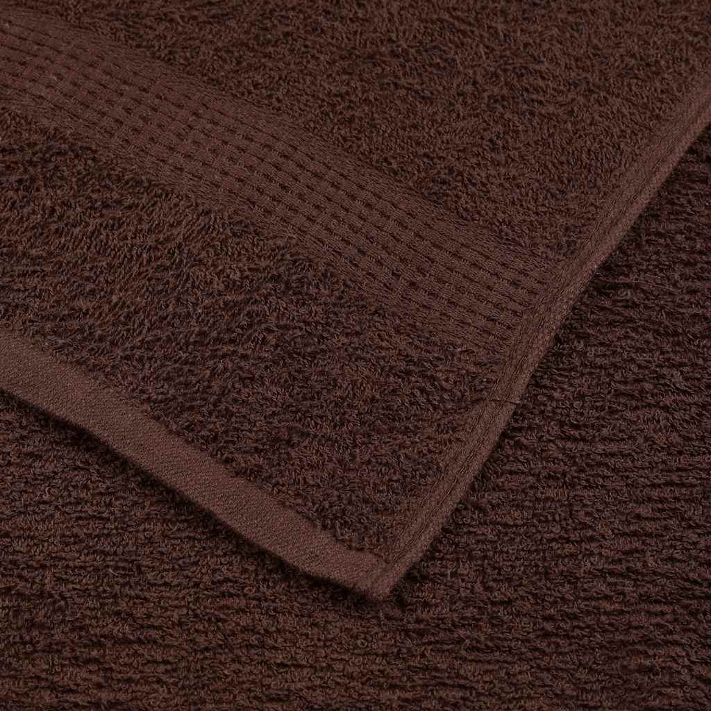 vidaXL 12-cz. zestaw ręczników, FROGN, brązowy, 360 g/m²