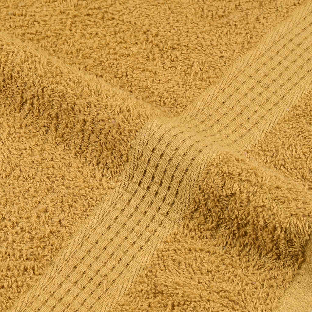 vidaXL 12-cz. zestaw ręczników, FROGN, złoty, 360 g/m²