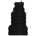 vidaXL 12-cz. zestaw ręczników, FROGN, czarny, 360 g/m²