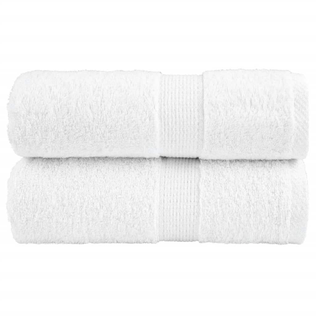 vidaXL Ręczniki toaletowe Premium, SOLUND 2 szt., białe, 30 x 30 cm, 600 g/m²