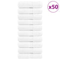 vidaXL Ręczniki toaletowe Premium, SOLUND 50 szt., białe, 30 x 30 cm, 600 g/m²