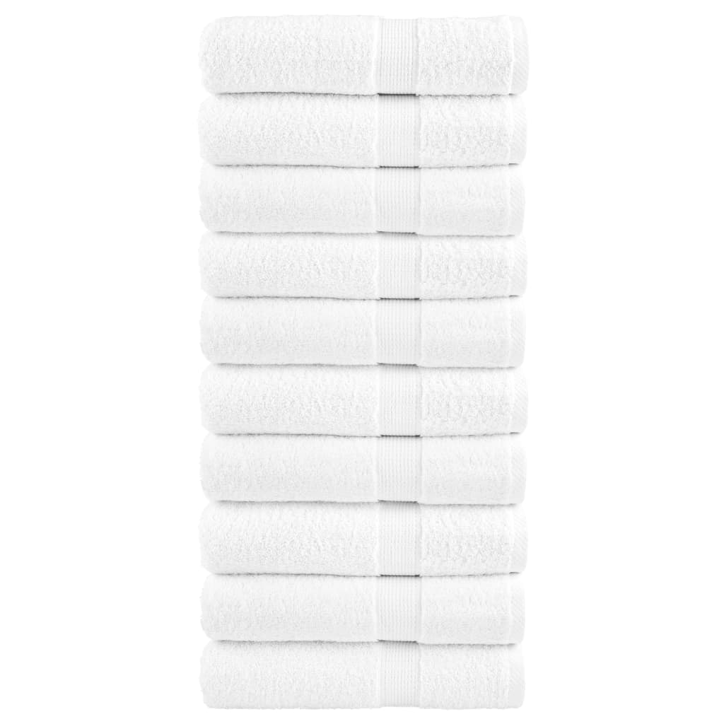 vidaXL Ręczniki premium, SOLUND, 10 szt., białe, 50x100 cm, 600 g/m²