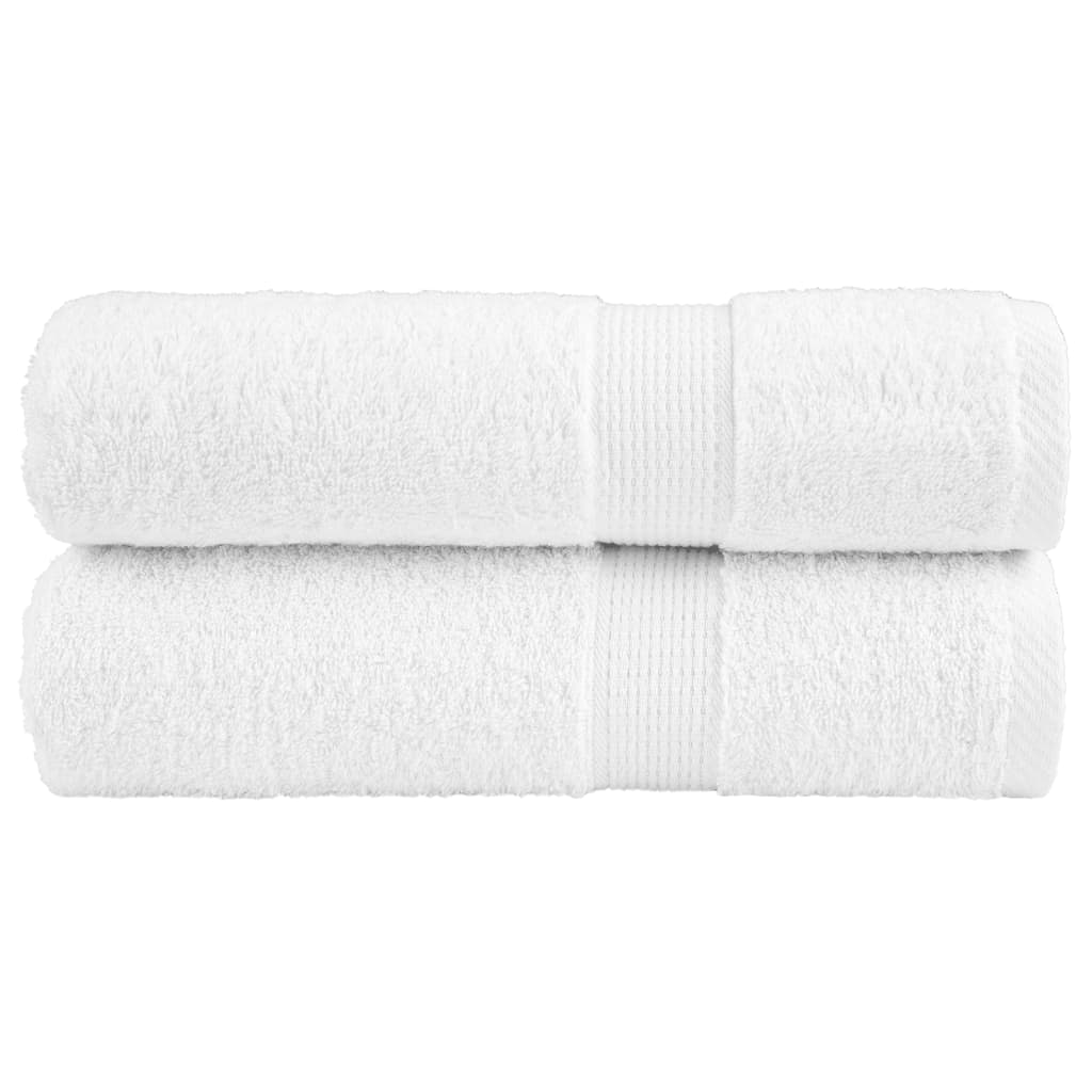 vidaXL Ręczniki premium, SOLUND, 2 szt., białe, 70x140 cm, 600 g/m²