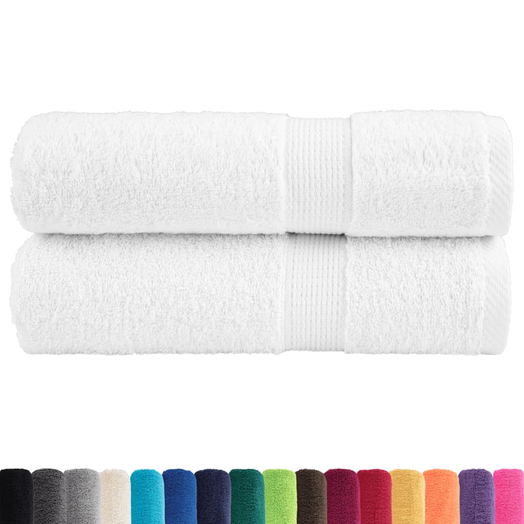 vidaXL Ręczniki premium, SOLUND, 2 szt., białe, 70x140 cm, 600 g/m²
