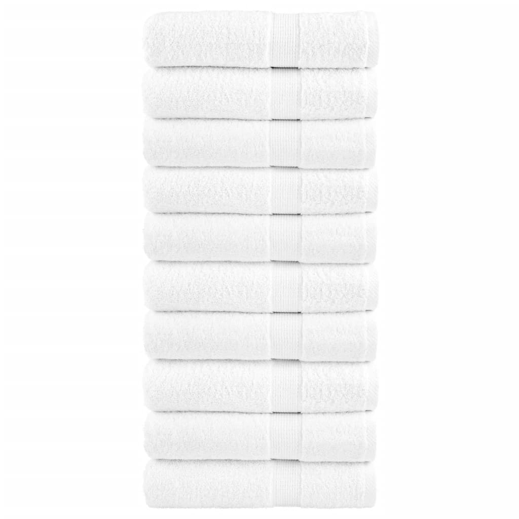 vidaXL Ręczniki premium, SOLUND 10 szt., białe, 100x150 cm, 600 g/m²