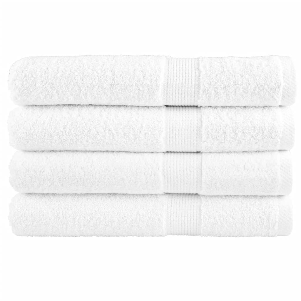 vidaXL Ręczniki premium, SOLUND, 4 szt., białe, 80x200 cm, 600 g/m²