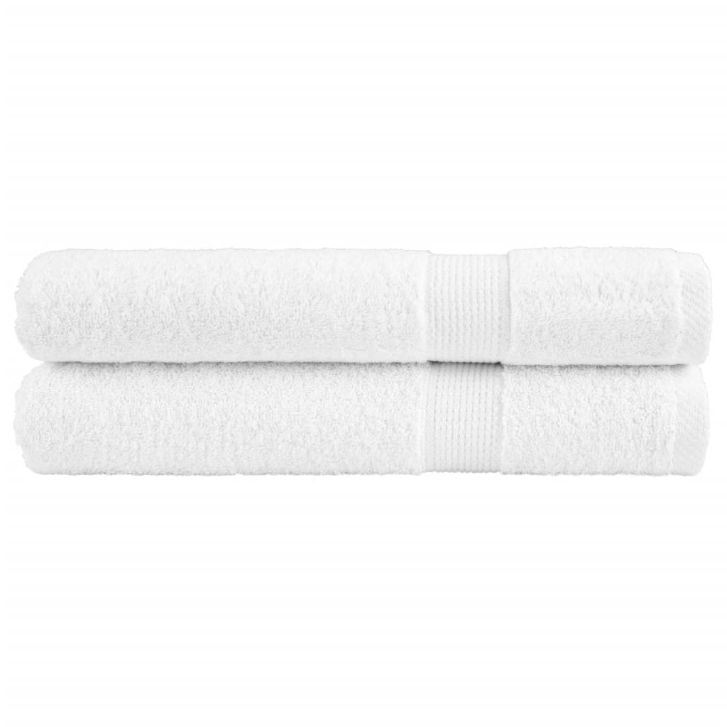 vidaXL Ręczniki premium, SOLUND, 2 szt., białe, 100x200 cm, 600 g/m²