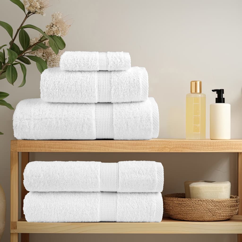 vidaXL Ręczniki premium, SOLUND, 2 szt., białe, 100x200 cm, 600 g/m²