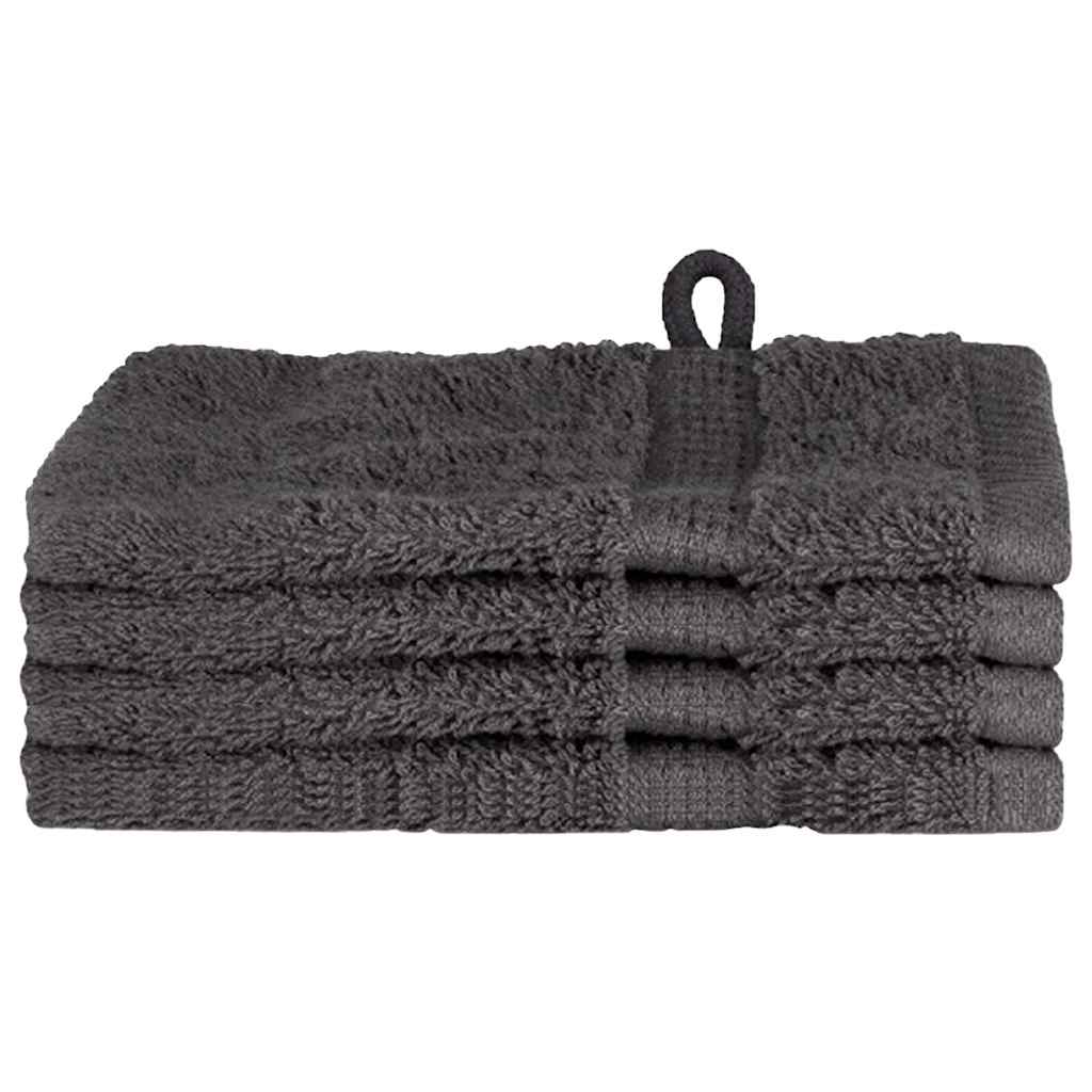 vidaXL Ręcznik Gościnny SOLUND 4 szt. Antracyt 15 x 21 cm 550 gsm