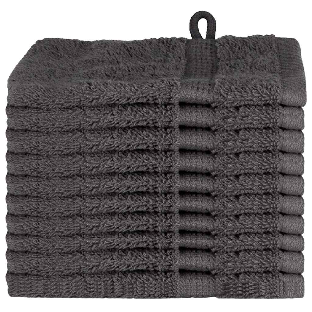 vidaXL Ręcznik Gościnny SOLUND 10 szt. Antracyt 15 x 21 cm 550 gsm