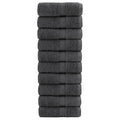 vidaXL Ręczniki toaletowe Premium, SOLUND 10 szt. Antracyt 30x30cm 600 g/m²