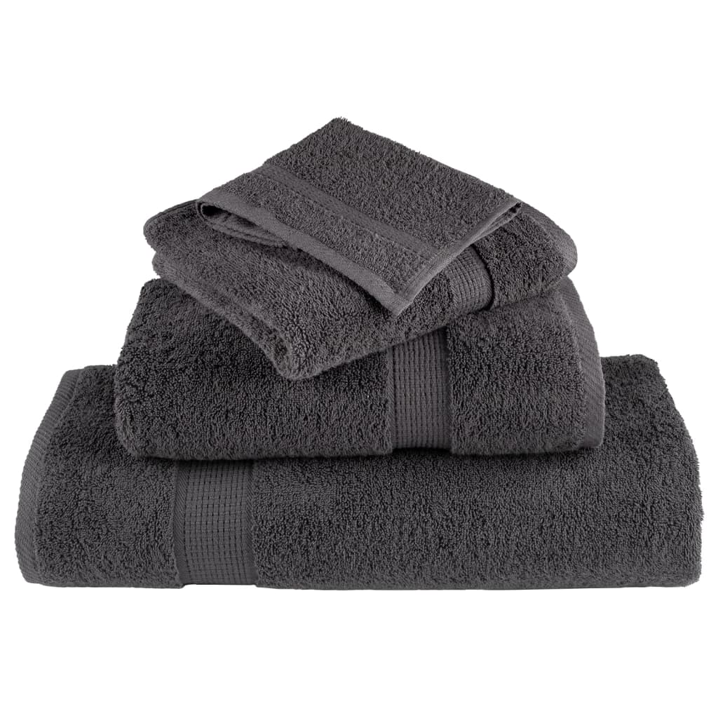 vidaXL Ręczniki toaletowe Premium, SOLUND 50 szt. Antracyt 30x30cm 600 g/m²