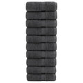 vidaXL Ręczniczki premium, SOLUND, 10 szt., antracytowe, 30x50 cm, 600 g/m²