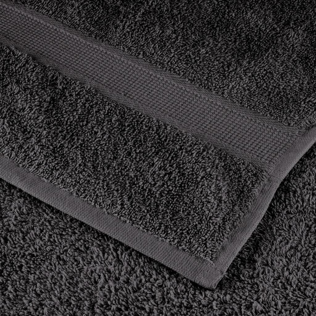 vidaXL Ręczniczki premium, SOLUND, 10 szt., antracytowe, 30x50 cm, 600 g/m²