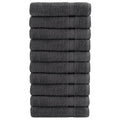 vidaXL Ręczniki premium, SOLUND, 10 szt., antracytowe, 50x100 cm, 600 g/m²
