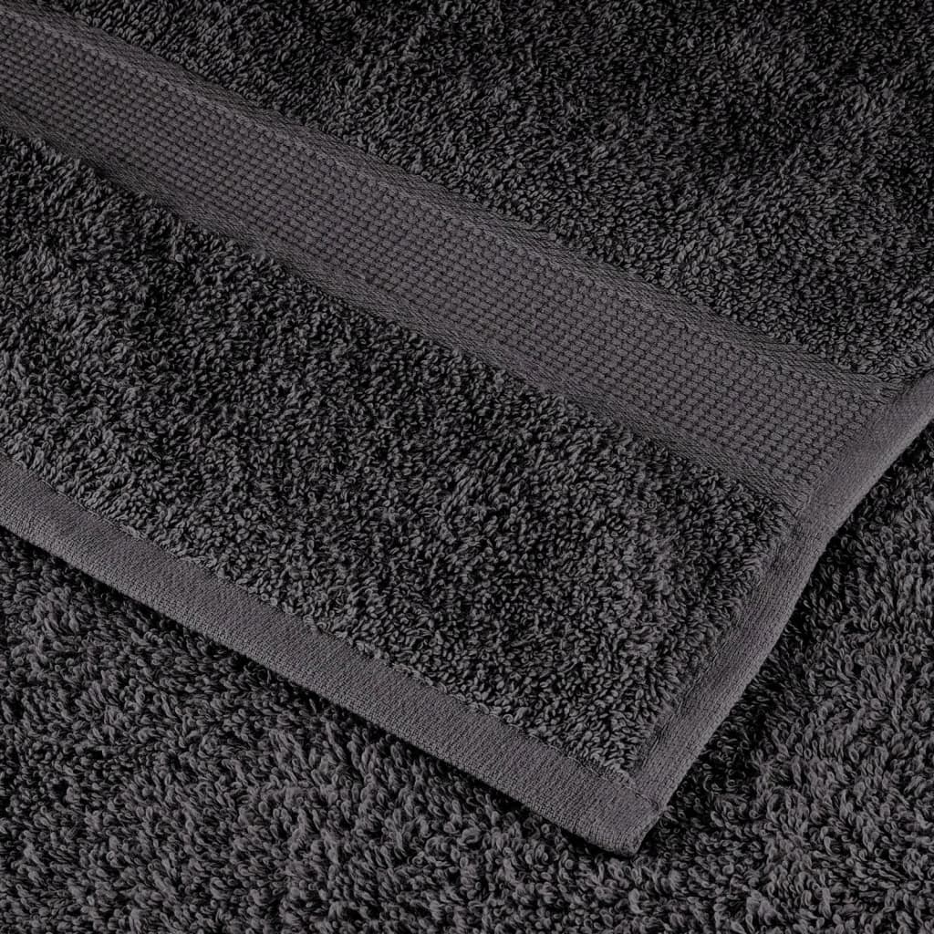 vidaXL Ręczniki premium, SOLUND, 2 szt., antracytowe, 100x200 cm, 600 g/m²