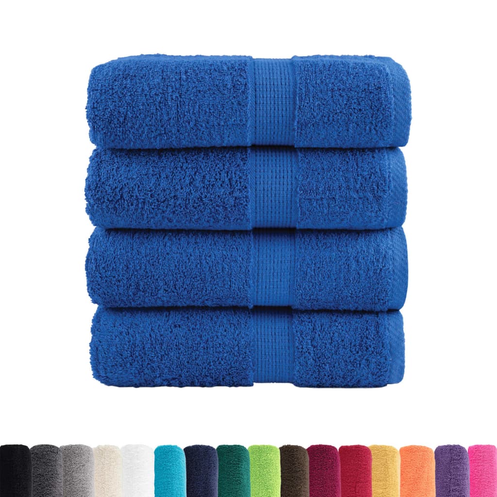 vidaXL Ręczniki toaletowe Premium, SOLUND 4 szt. niebieskie 30x30cm 600 g/m²