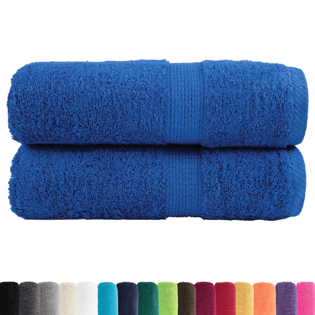vidaXL Ręczniczki premium, SOLUND, 2 szt., niebieskie, 30x50 cm, 600 g/m²