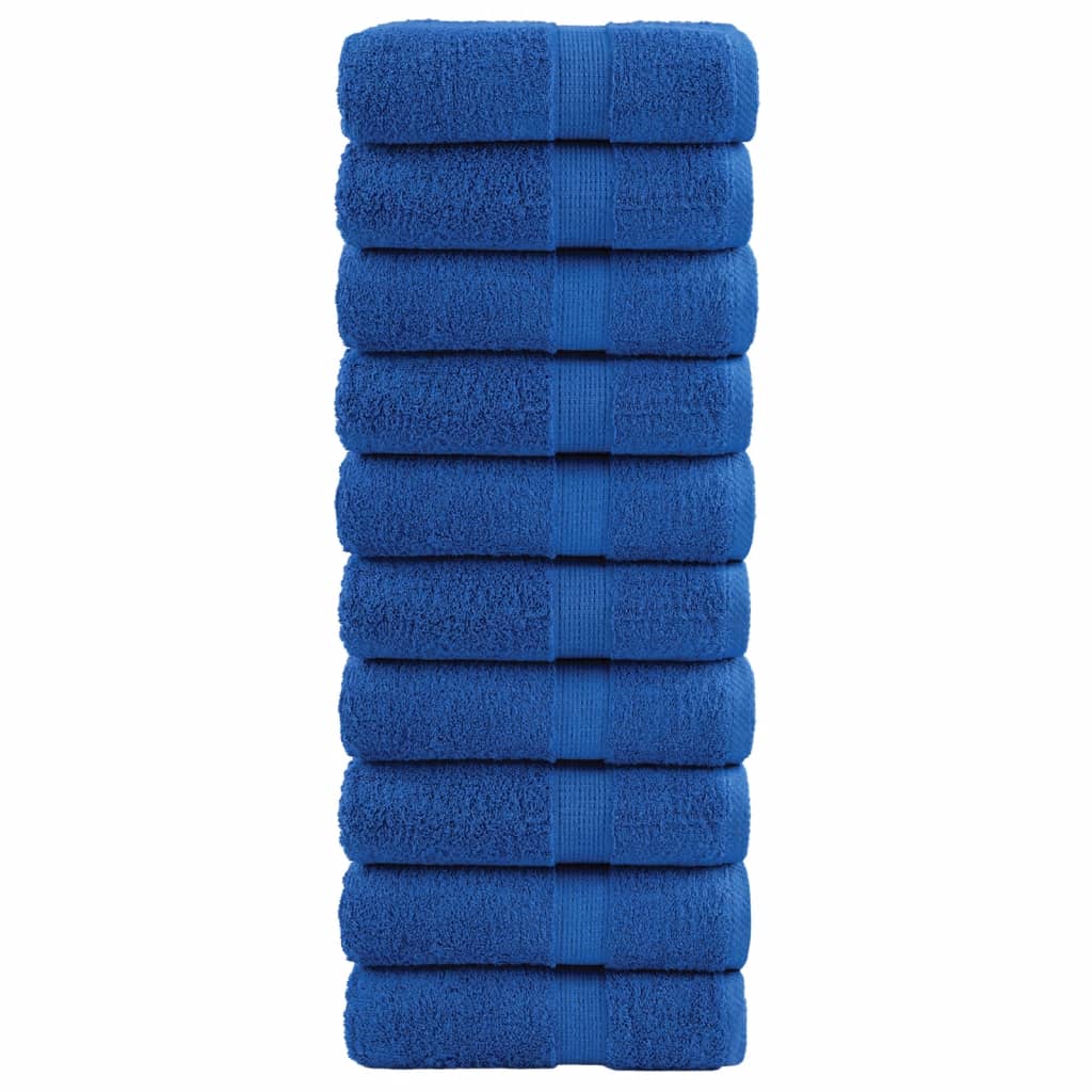 vidaXL Ręczniczki premium, SOLUND, 10 szt., niebieskie, 30x50 cm, 600 g/m²