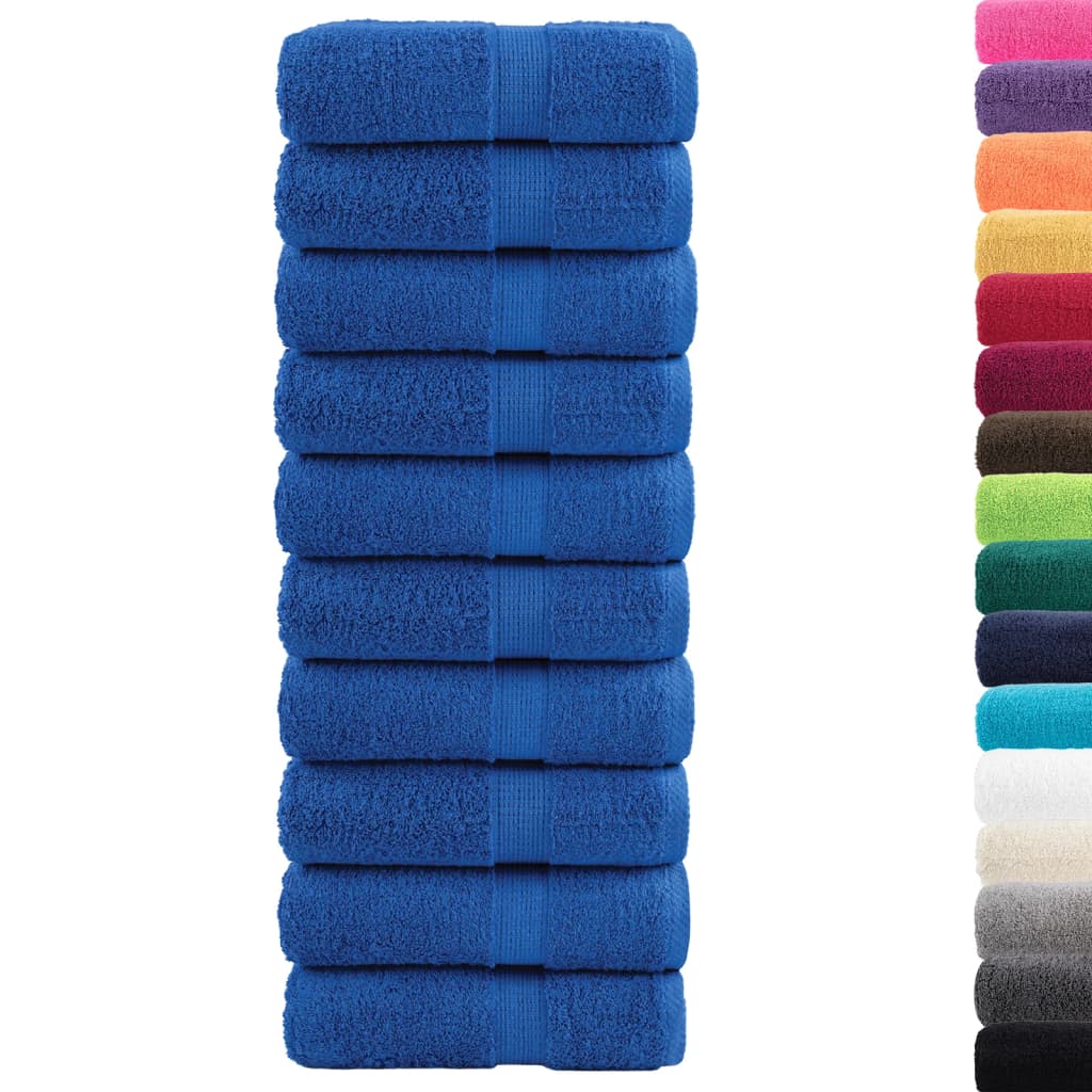 vidaXL Ręczniczki premium, SOLUND, 10 szt., niebieskie, 30x50 cm, 600 g/m²