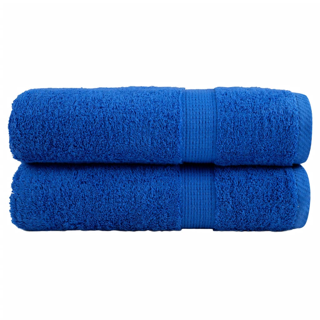 vidaXL Ręczniki premium, SOLUND, 2 szt., niebieskie, 100x150 cm, 600 g/m²