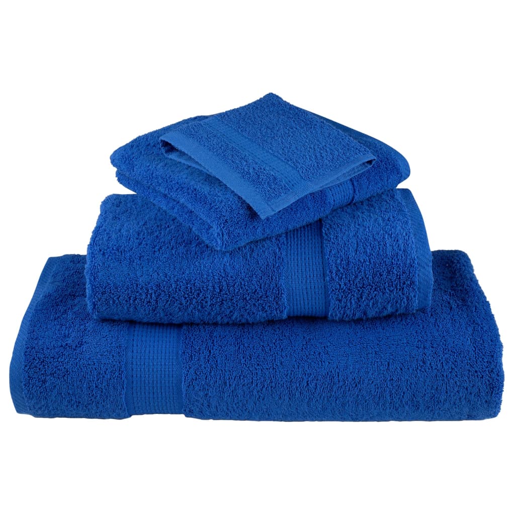 vidaXL Ręczniki premium, SOLUND, 2 szt., niebieskie, 100x150 cm, 600 g/m²