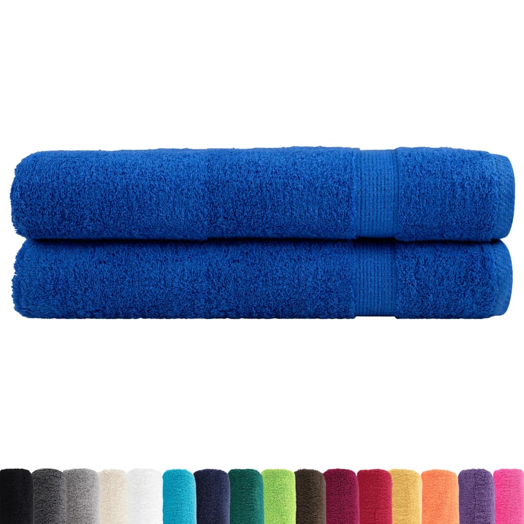 vidaXL Ręczniki premium, SOLUND, 2 szt., niebieskie, 80x200 cm, 600 g/m²