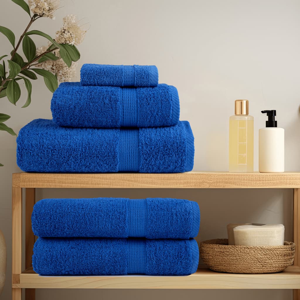 vidaXL Ręczniki premium, SOLUND, 2 szt., niebieskie, 100x200 cm, 600 g/m²