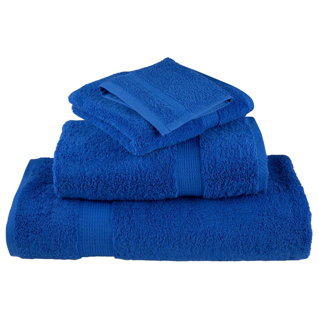 vidaXL Ręczniki premium, SOLUND, 2 szt., niebieskie, 100x200 cm, 600 g/m²