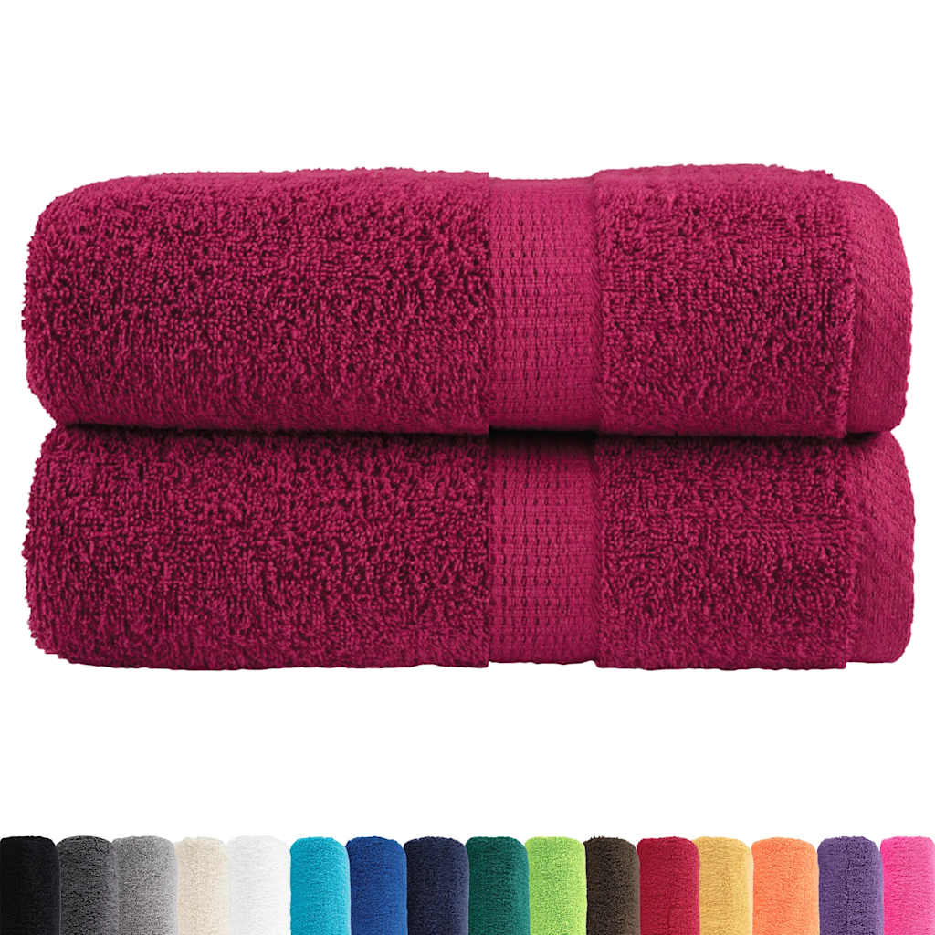 vidaXL Ręczniki toaletowe Premium, SOLUND 2 szt. Bordeaux 30x30cm 600 g/m²