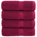 vidaXL Ręczniki toaletowe Premium, SOLUND 4 szt. Bordeaux 30x30cm 600 g/m²