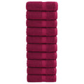 vidaXL Ręczniki toaletowe Premium, SOLUND 10 szt. Bordeaux 30x30cm 600 g/m²