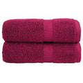 vidaXL Ręczniczki premium, SOLUND, 2 szt., bordowe, 30x50 cm, 600 g/m²
