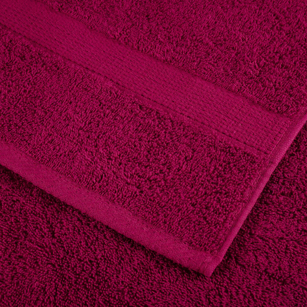 vidaXL Ręczniki premium, SOLUND, 4 szt., bordowe, 50x100 cm, 600 g/m²