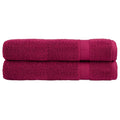 vidaXL Ręczniki premium, SOLUND, 2 szt., bordowe, 100x200 cm, 600 g/m²